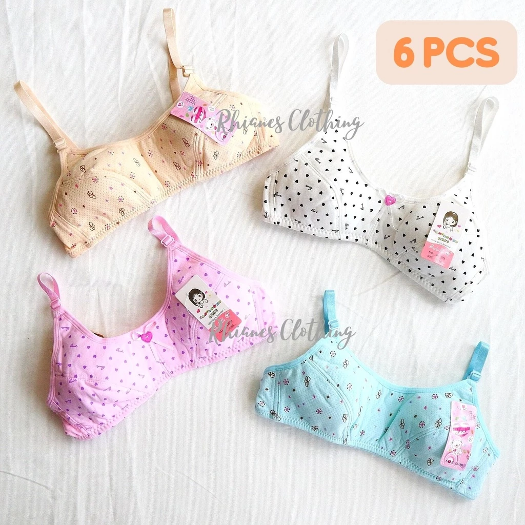 6pcs baby bra for teen 10-14years old