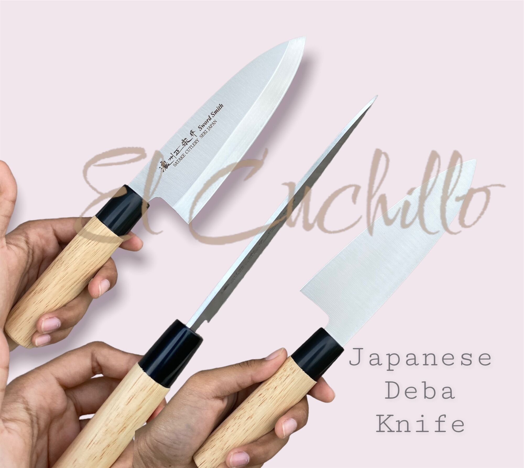 Traditional Black Bolster Deba Cooking Knife Lazada PH