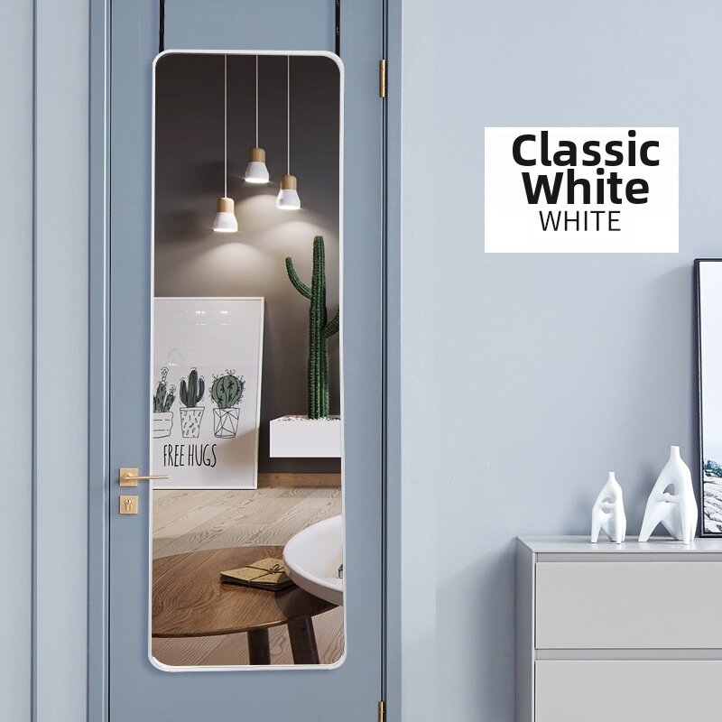 Wall Mount Door Hanging No-Drilling Required Full-Length Mirror
