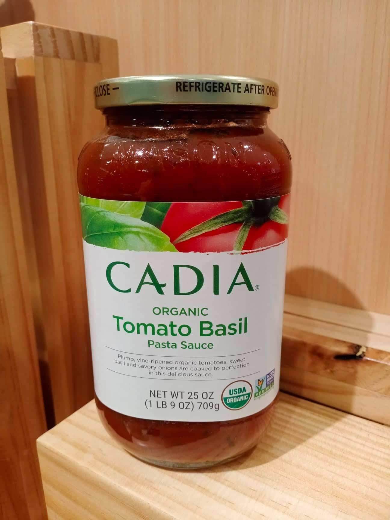 Cadia Organic Tomato Basil Pasta Sauce, 25 oz.