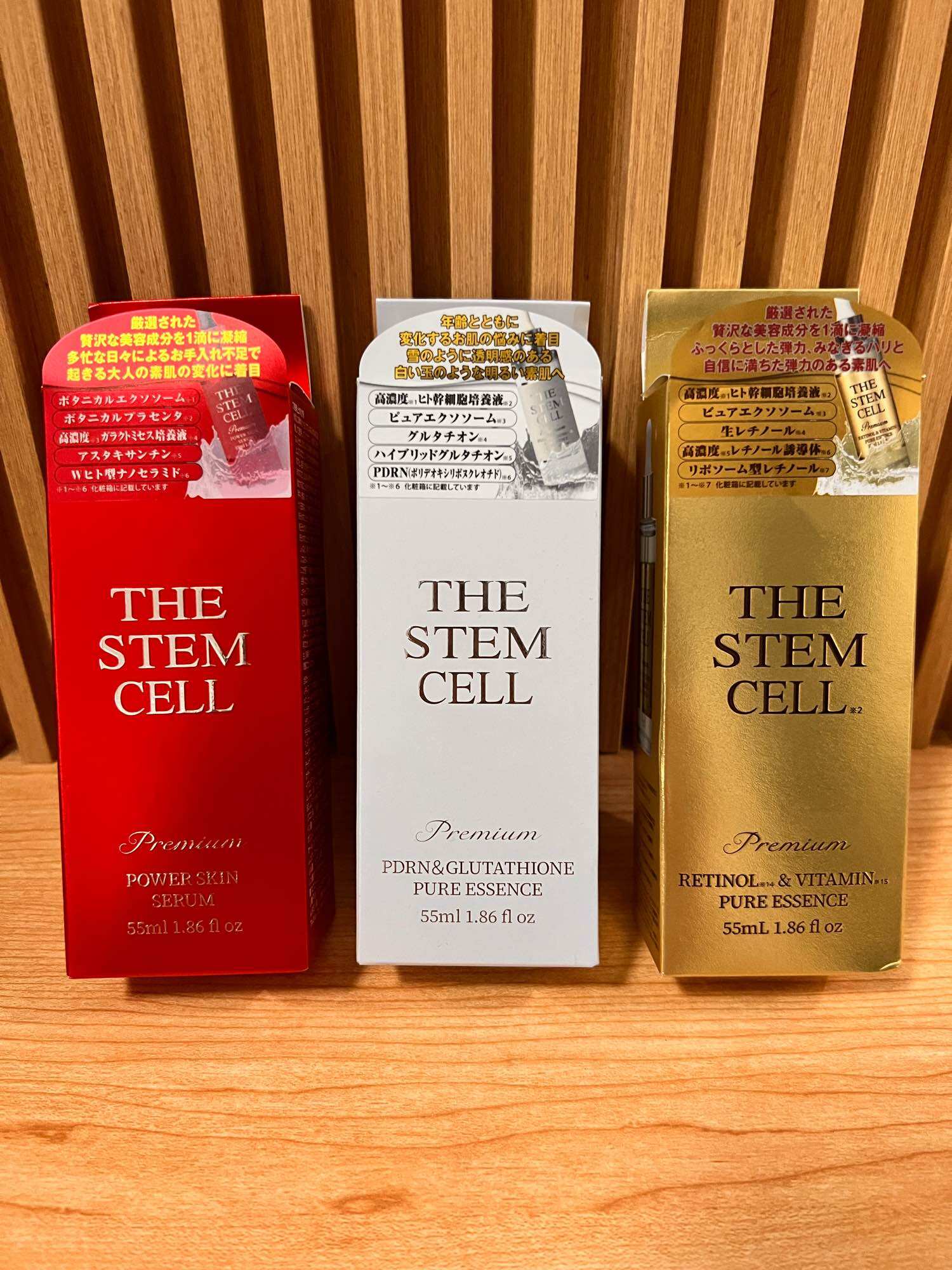 THE STEM CELL Premium Essence Retinol Vitamin C PDRN Glutathione Power Peptide 55mL Imported From Japan