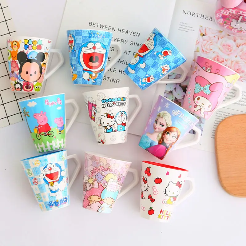 Children's Mouthwash Cup Female Home Cartoon Cute Tooth Mug Teeth Brushing Cup Cup Drinking Cup with Handle Cup Washing Cup