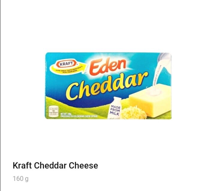 KRAFT EDEN CHEDDAR CHEESE (160 GRAMS ) processed filled cheddar cheese spread Lazada PH