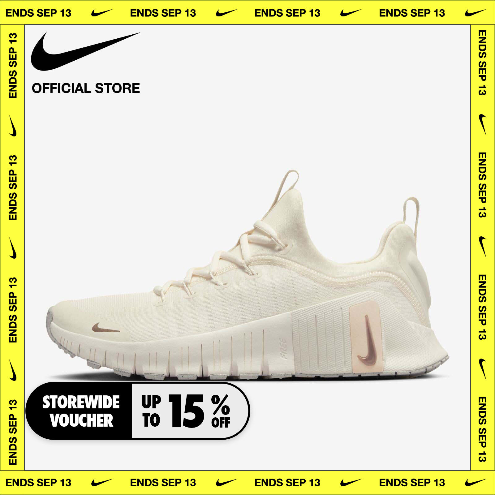 Discount on Nike  shoes - SKU: Nike Women's Free Metcon 6 Workout Shoes - Pale Ivory