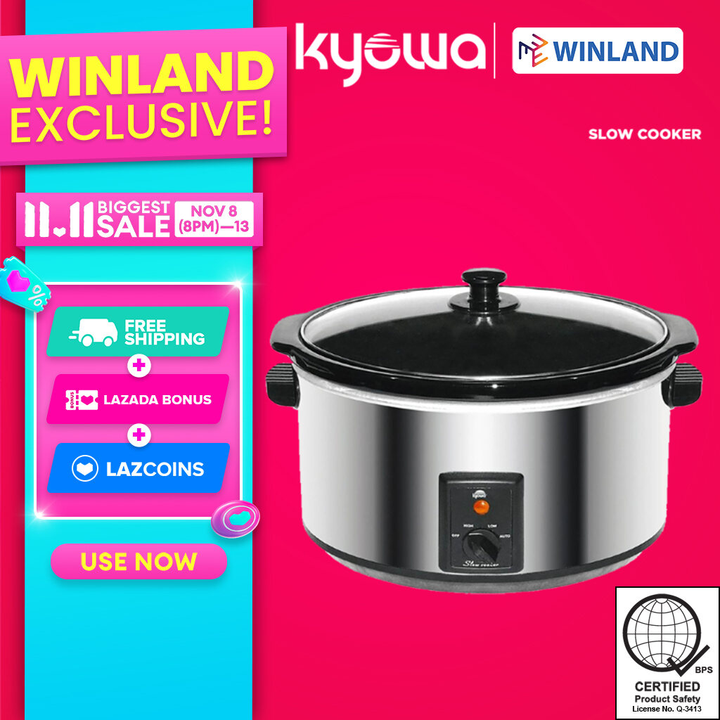 Winland 8L Slow Cooker with Ceramic Pot