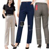JDB195JO M-4XL BKK Quality No Gusot Plus Sized Women Office Slacks