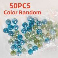 50PCS 14mm Colorful Glass Marbles Toy Kids Marble Balls Run Game Solitaire Toy Accs Vase Filler&Fish Tank Home Toys Gift