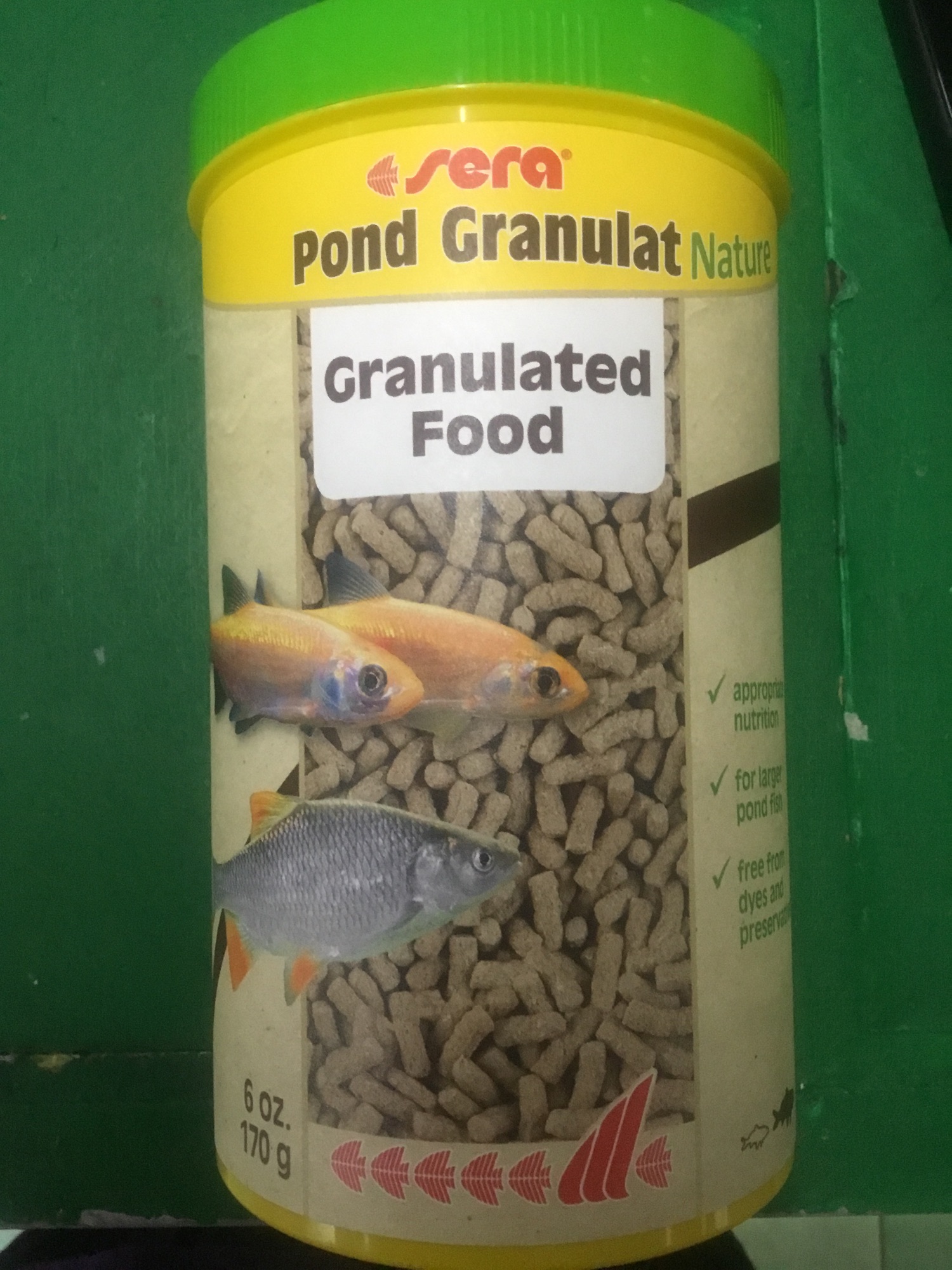 BIG BOTTLE Sera Fish FOOD: REGULAR OR NATURE Pond Granulat 1000ml