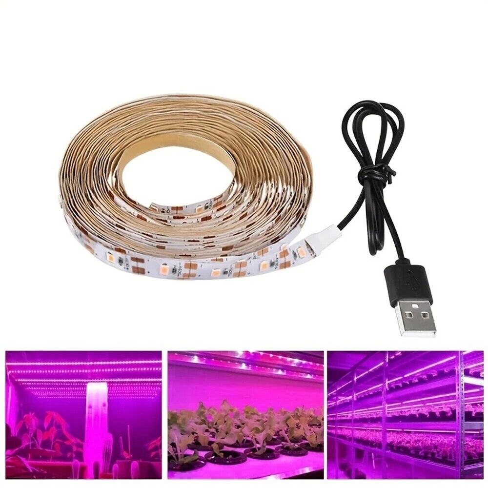 Plant Light Grow LED Strip 5V USB LED 1-5m Full Spectrum LED Chip For ...