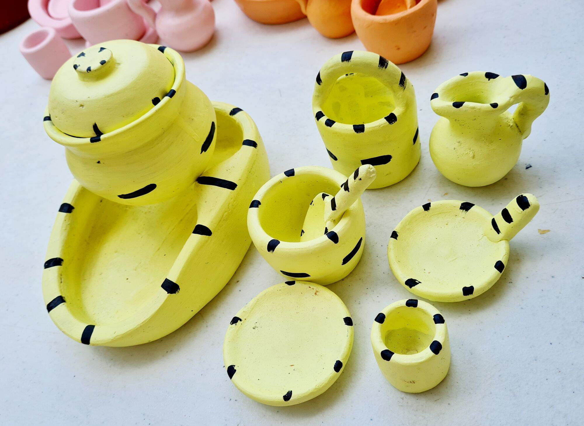 Mini Palayok Set Laruan Claypot Toy Palayok Pambata. 