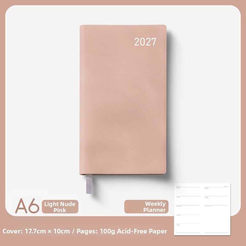 Portable Schedule Book for Time Management Study and Self-discipline
