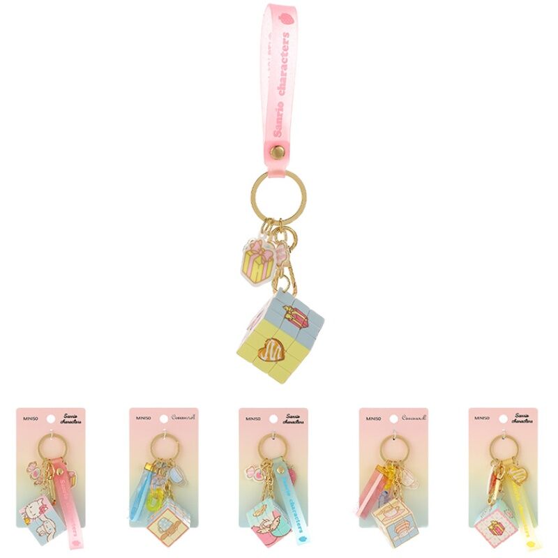 Miniso MINISO Sanrio Cube Keychain Pendant Hello Kitty Cinnamoroll