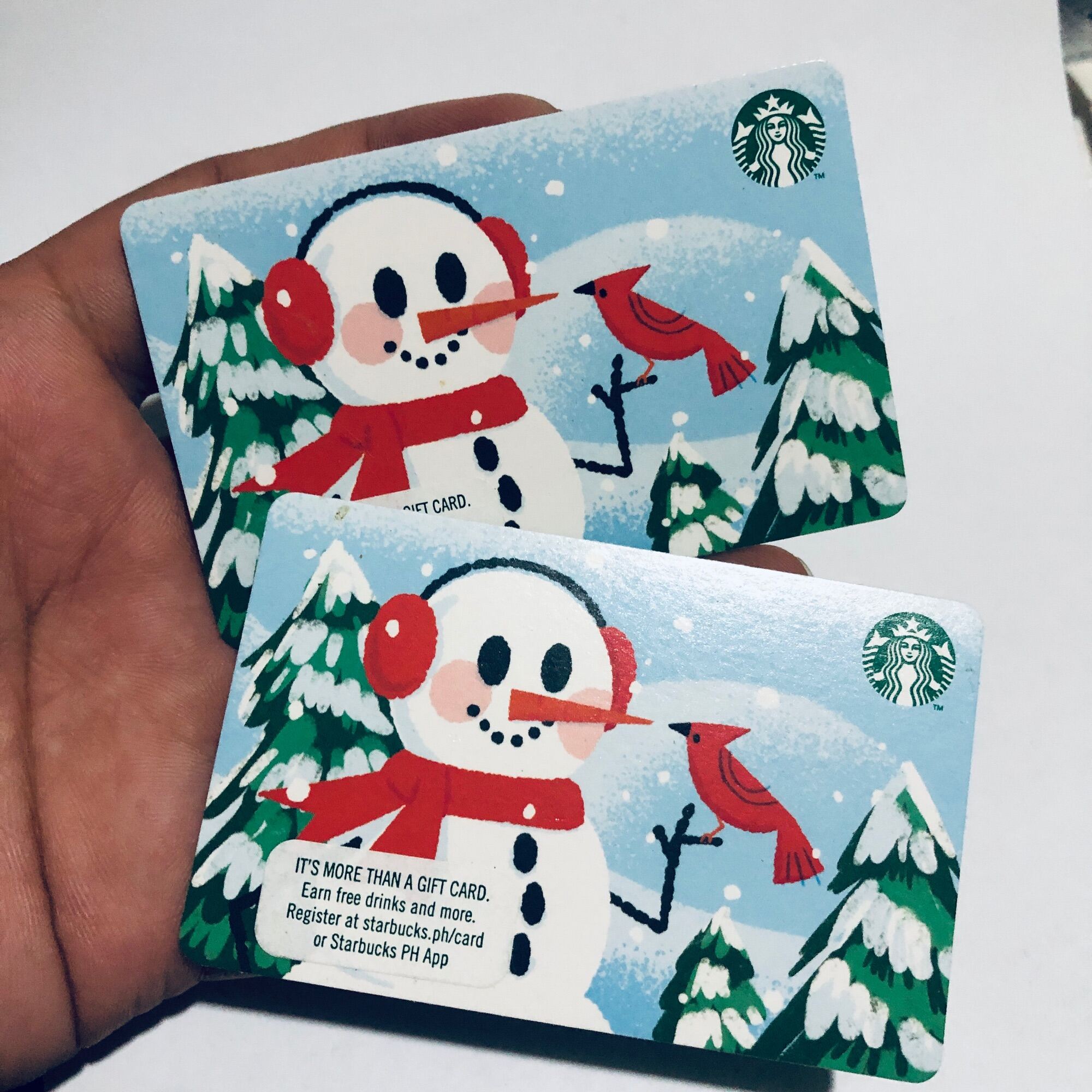 Starbucks Snow Man Paper Gift Card Lazada PH