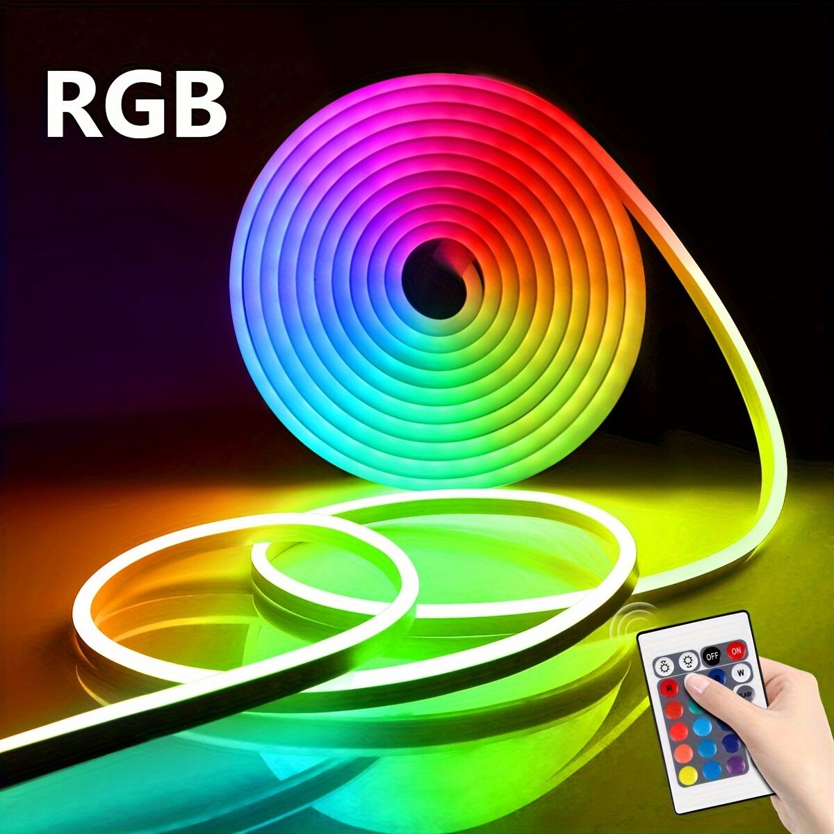 5V LED RGB Strip Light Neon USB Flexible Silicone Lights 1M Remote Control Waterproof SMD 3535 612Leds Tape Decoration for Room. 