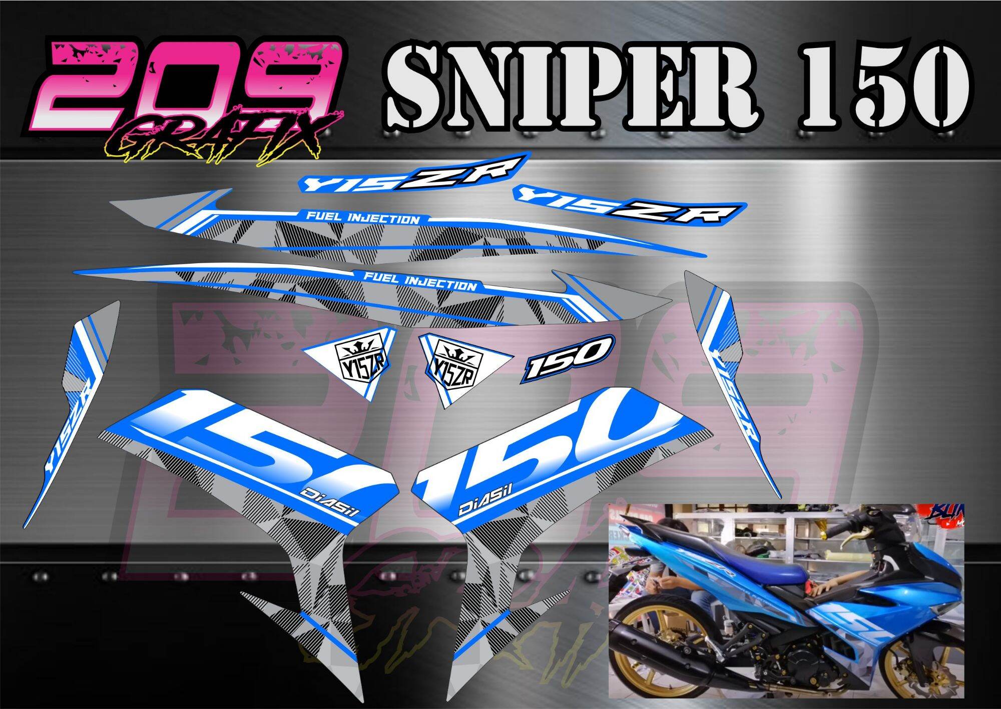 SNIPER MX150 STRIKING CYAN 19 (Y15ZR Version) Stock Decal/Sticker ubicaciondepersonas.cdmx.gob.mx