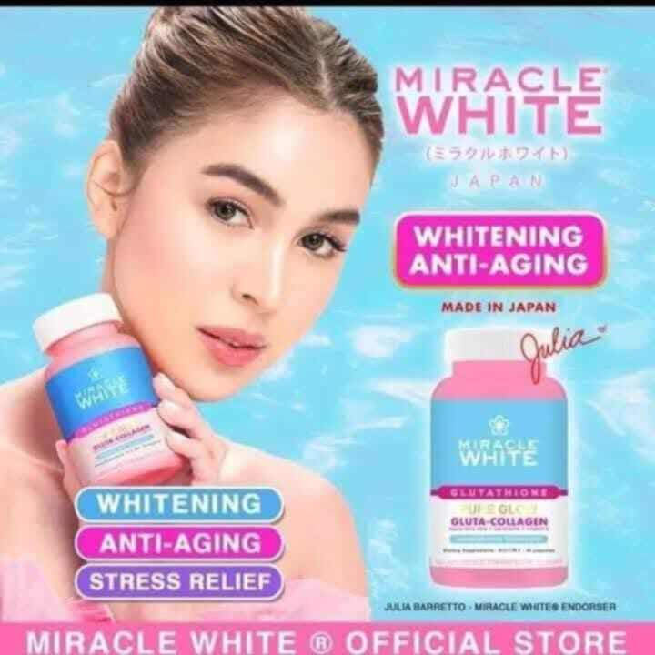 miracle white glutathione fda MIRACLE WHITE PURE GLOW Japanese Sakura GLUTATHIONE 30 capsules FDA  APPROVED Glutathione Capsules For Skin Whitening - Lazada