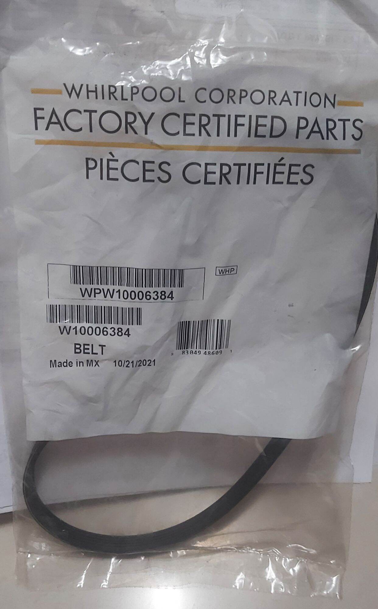 Drive belt washing machine, W10006384, WPW10006384 Lazada PH