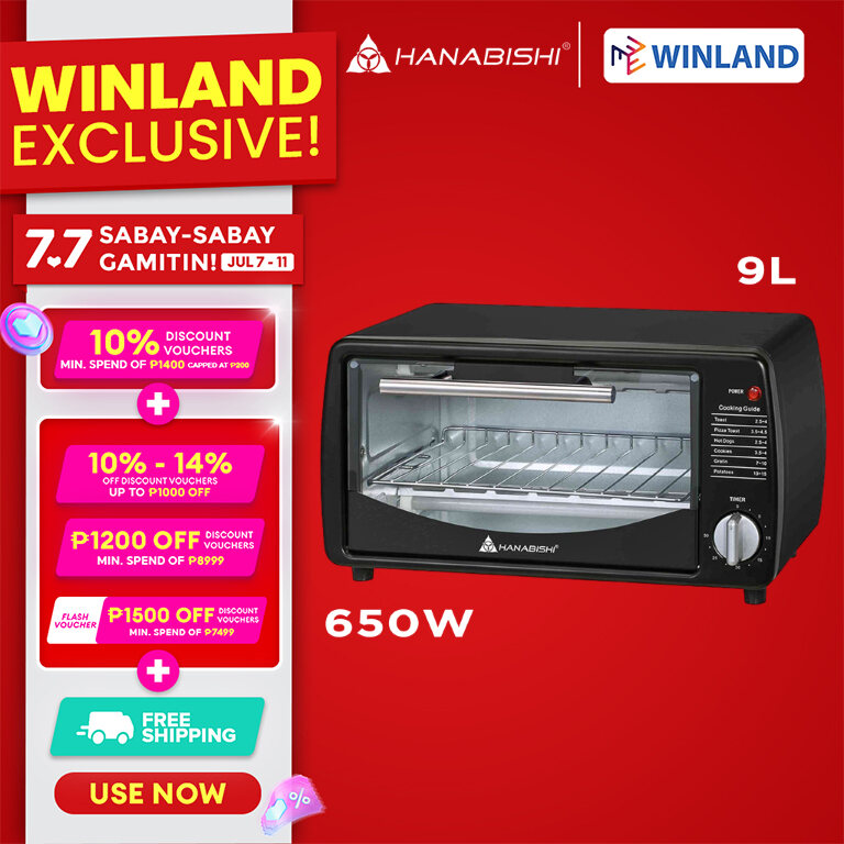 HANABISHI by Winland 9L Oven Toaster Bake Toast HO 70