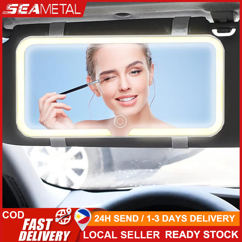 SEAMETAL Touch Screen Car Makeup Mirror with Adjustable Brightness