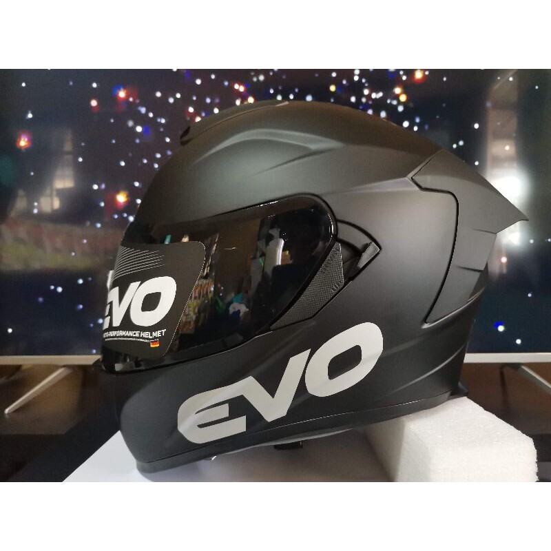 EVO GTPRO MATTE BLACK DUAL VISOR FULL FACE HELMET Lazada PH