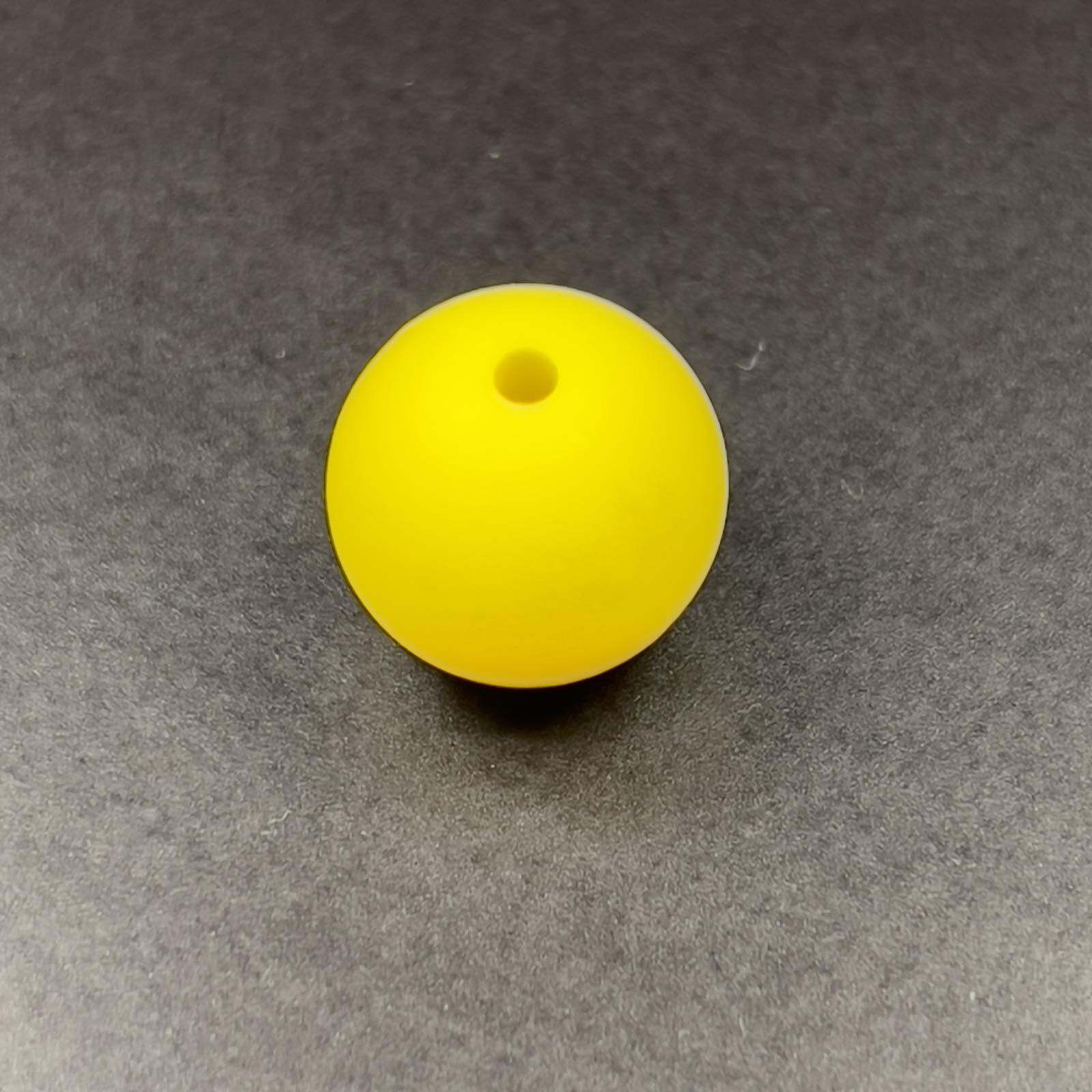 Veeds 1 Pc Round Yellow Bead 16mm Silicone DIY Beads Art and Craft