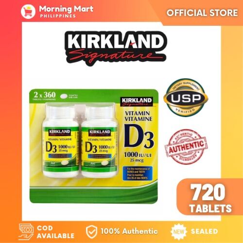 Kirkland Signature Vitamin D3 1000IU 360 x 2 tablets Lazada PH