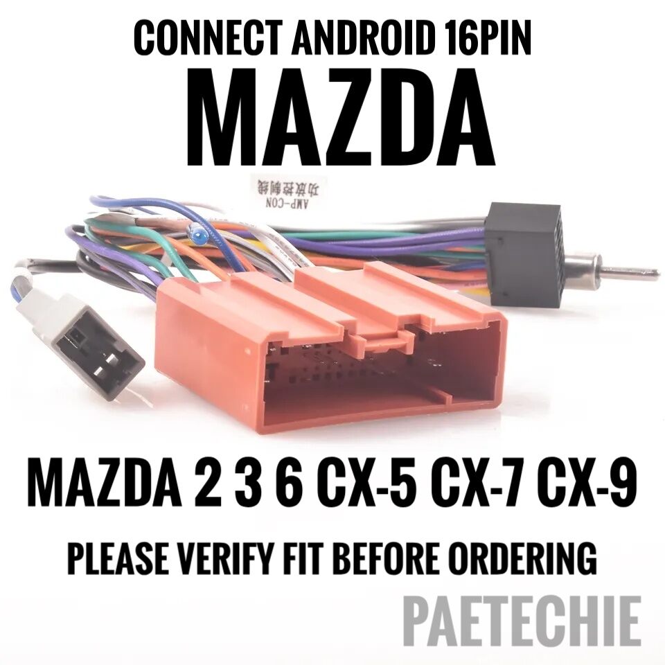 thumbnail interactive-video image 1 of Aftermarket Radio Wiring Adapter Compatible With Mazda 2001-2019, 16Pin 1 of 11
