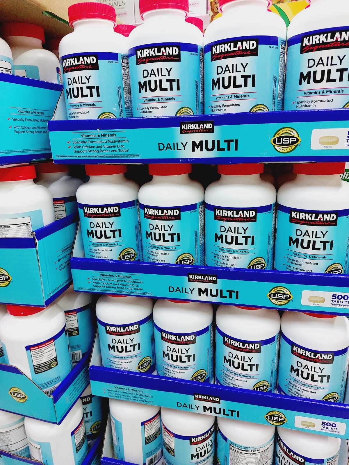 Kirkland Multivitamin Daily Multi Vitamins and Minerals 500 Tablet ...
