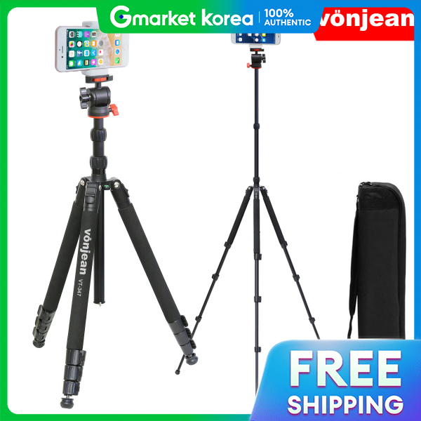 vonjean | Vt-347Th Tall Vlog Smartphone Tripod + Vcm-561W Mount Set (for Mobile Phone Camera, Travel, Photo, - Brand vonjean Presyo 3,322 Piso*Libreng Shipping
