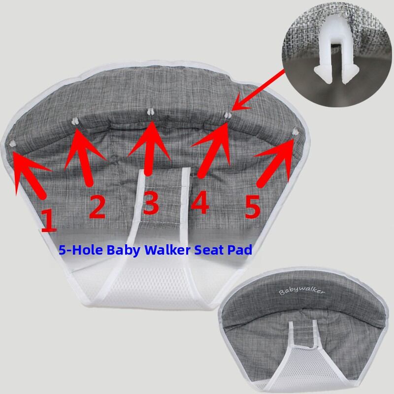 Baby Walker Seat Cushion Replacement Washable Cloth Pocket Toddler Learning Walking Car Accessory Universal for 1-5 Years Old Boys And Girls