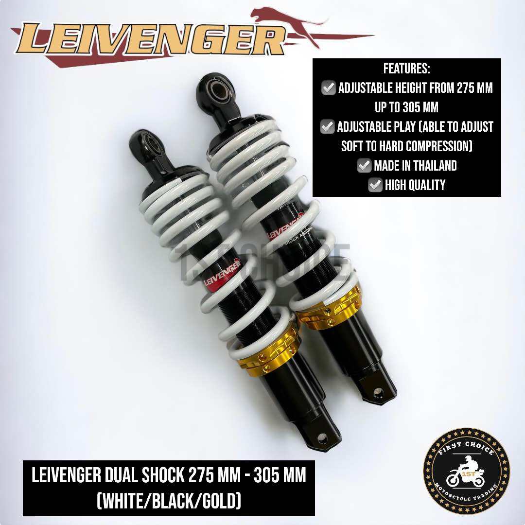 Leivenger Dual Shock 275 MM TO 305 MM FOR NOUVO/ NMAX v1 (Semi-Lowered)/NMAX v2/ Aerox v1/ Aerox v2. 