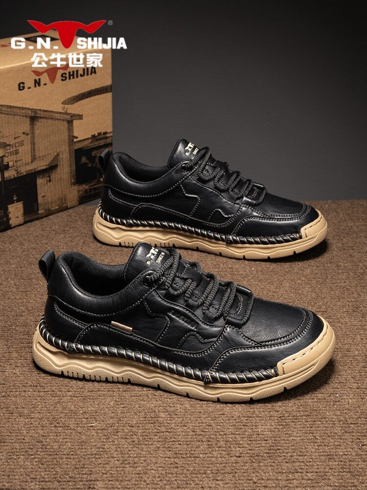 GN..SHIJIA(GN..SHIJIA(GN.. SHIJIA)) | Handmade Slip-Resistant Men's Casual Leather Shoes Presyo 2,898 Piso*Libreng Shipping