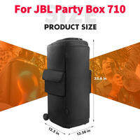 Portable Speaker Dust Case with Mic Pocket For JBL PARTYBOX 520 Speaker Storage Bag Party Speaker Carry Case Double-Sided Cover