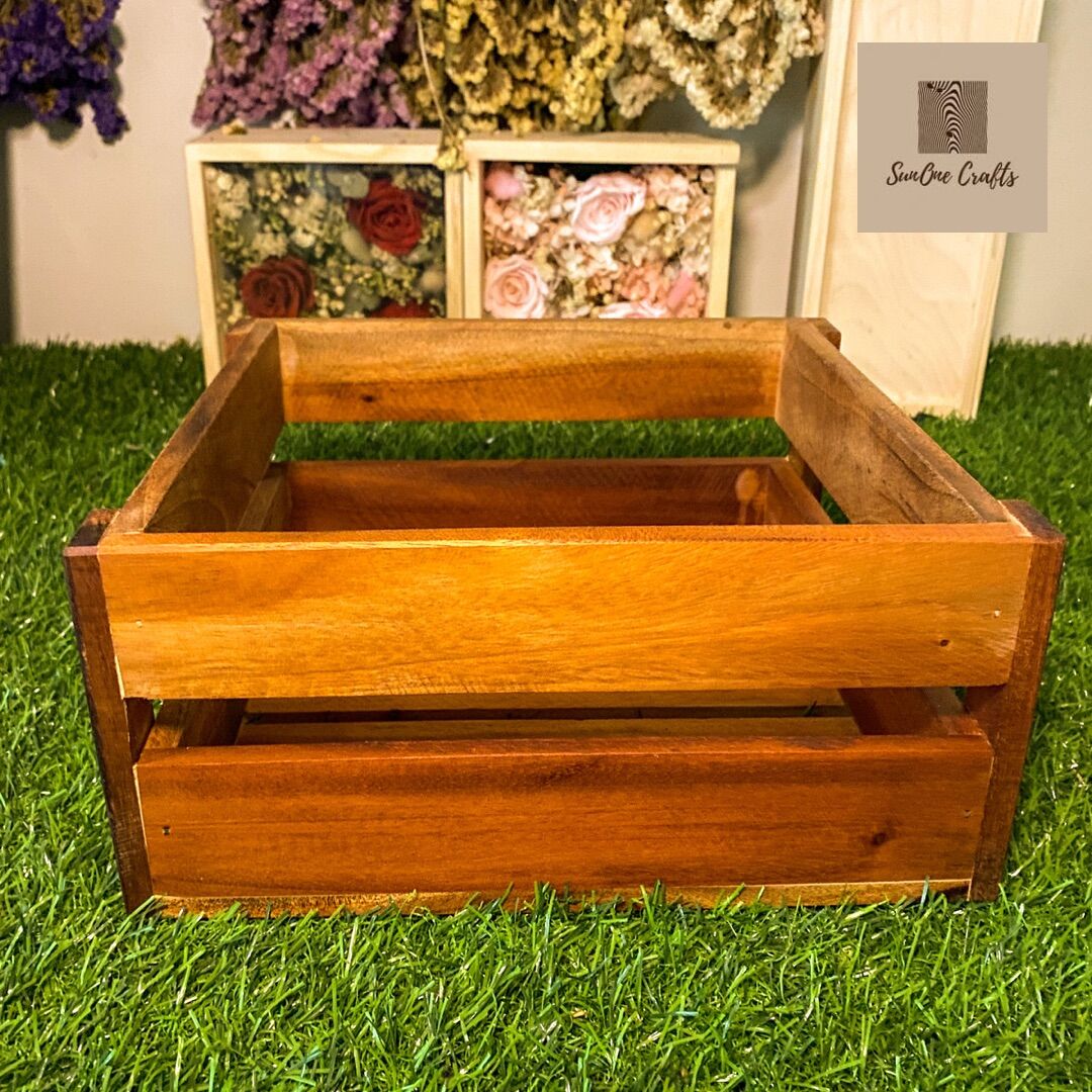 MAHOGANY WOOD CRATES 10" x 10" x 5" Lazada PH