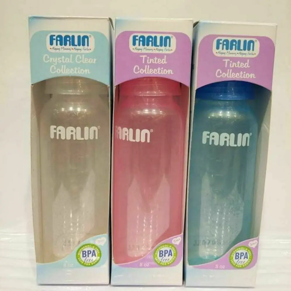 FARLIN Crystal/Tinted Collection Feeding Bottle 8oz