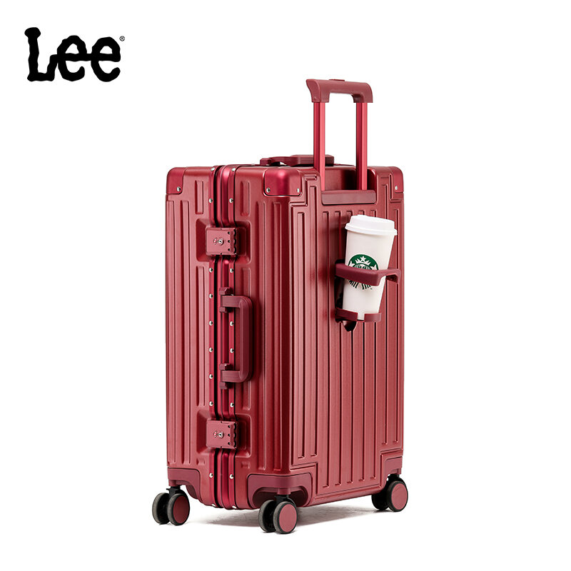 Lee Wedding Luggage Bridal Suitcase Wine Red Box Trolley Case Women's