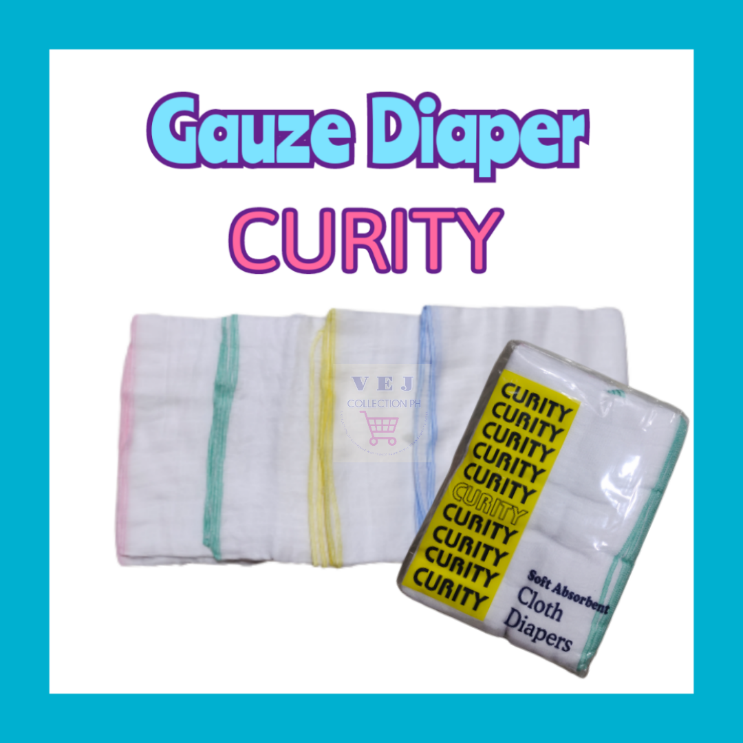 GAUZE DIAPER | CURITY LAMPIN |12 PCS | 6 PCS | 3 PCS | COTTON