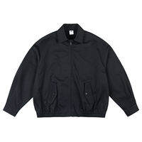 idlt | Loose Fit Coffee Color Harrington Jacket