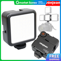 vonjean | Kl-149S Mini Soft Led Light for Camera Filming (Vlog Action Cam Broadcasting Photography Video