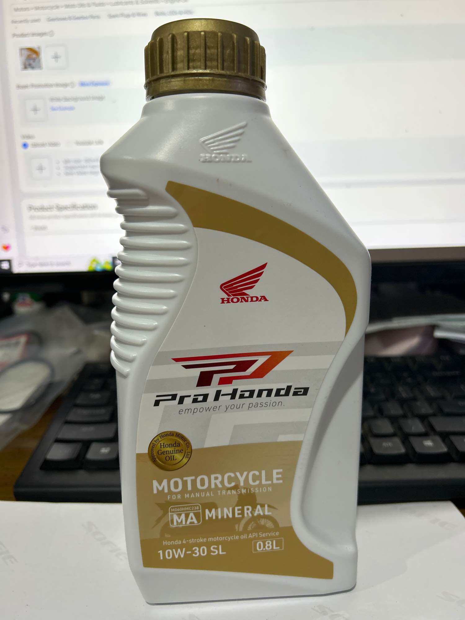 HONDA ENGINE OIL GOLD 800ML 10W-30MA