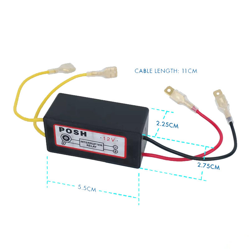Horn Relay Interrupter，Posh Horn Relay 12V Universal Interrupter for Most Motorcycles for Making Horn Sound Disconnect Breaker POSH
