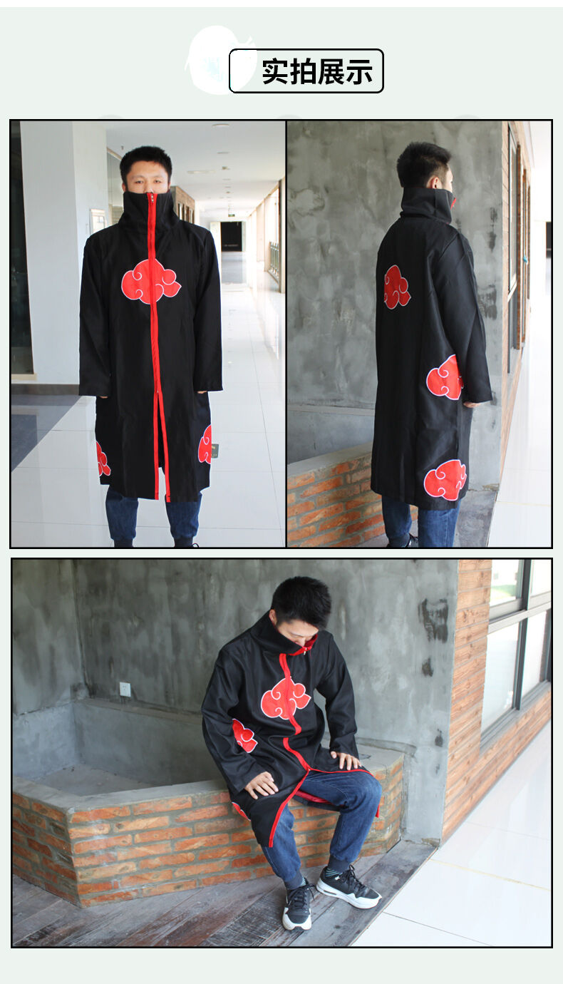 Naruto Akatsuki Manto Anime Periférico Trench Coat, Manto, Nuvem Vermelha  Robe, Payne Roupas Cosplay, Itachi, Uchiha