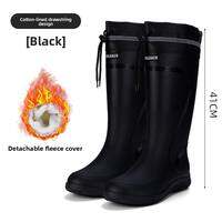 Mens Waterproof Rain Boots Anti-Slip Durable Long Boots