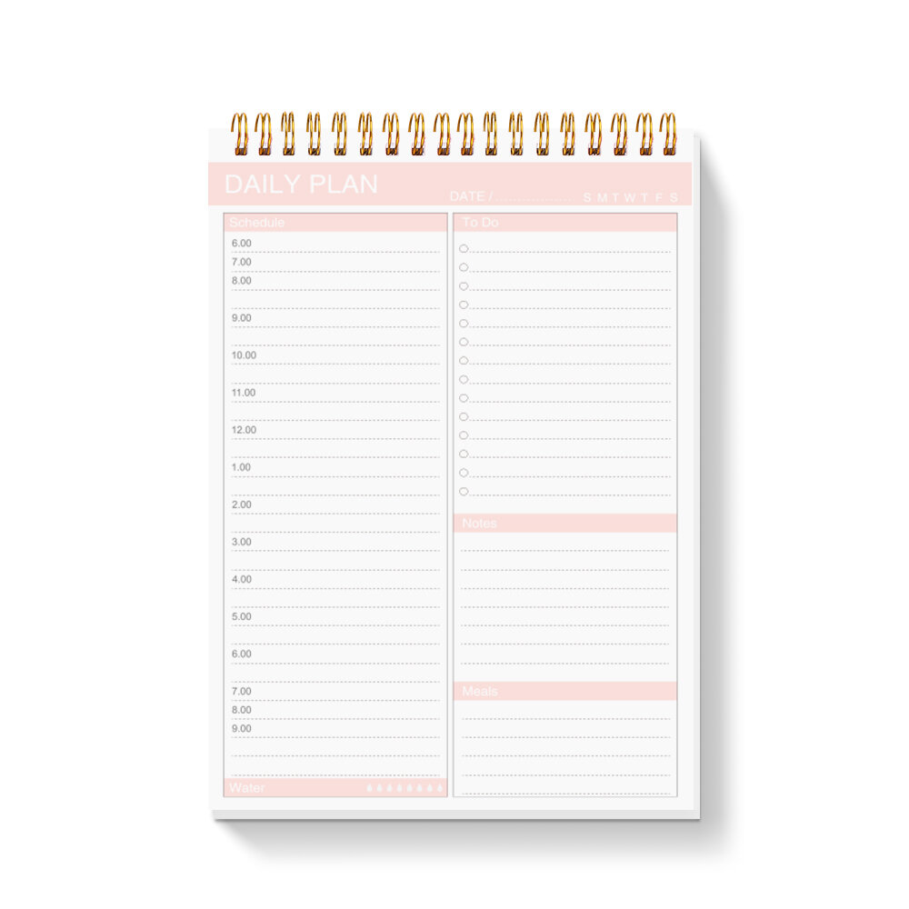52 sheets To Do List Notepad Undated Daily Planner with Hourly Schedule for Task Management Notebook for Work