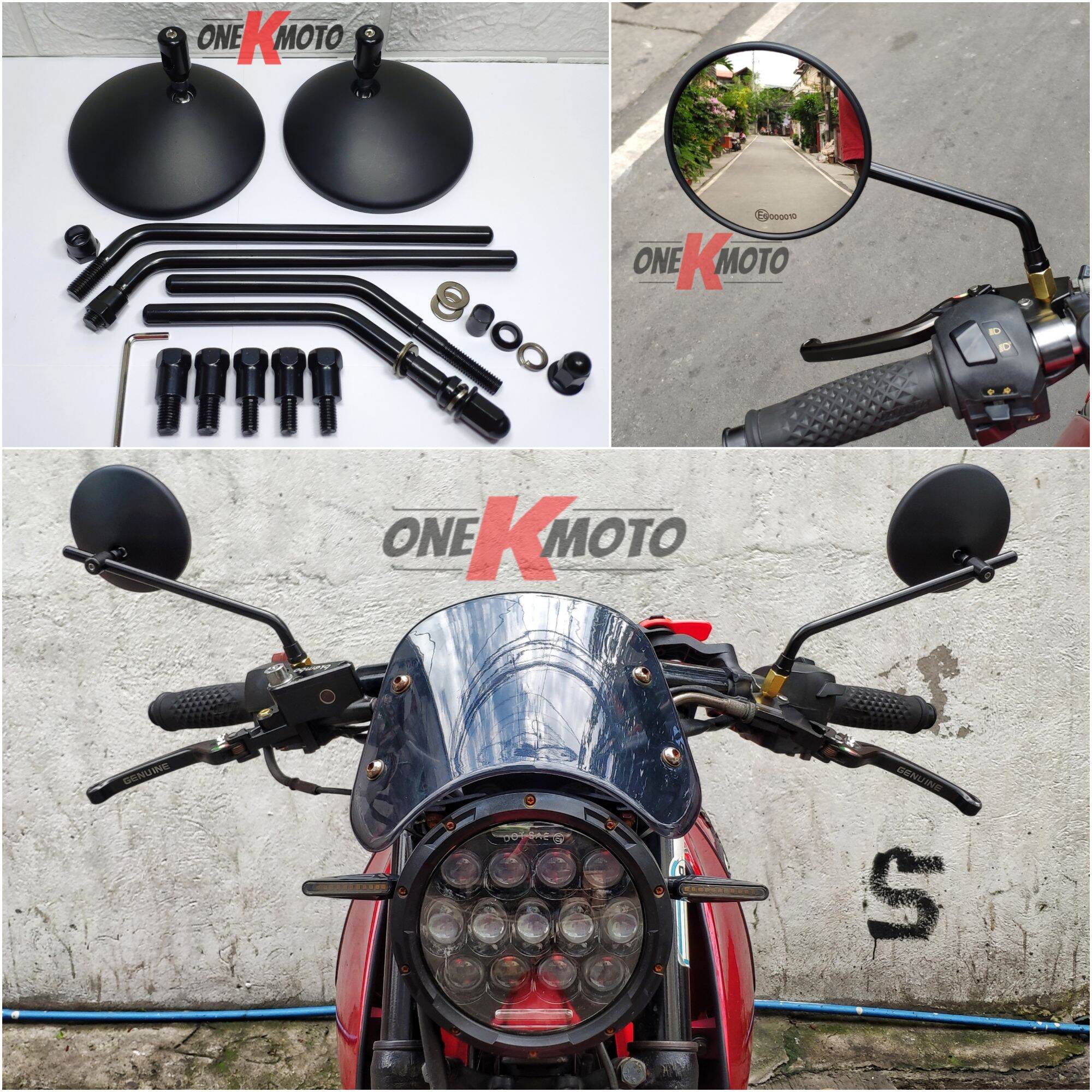 Premium Retro Classic Round 4inch side mirror, aluminium casing Lazada PH