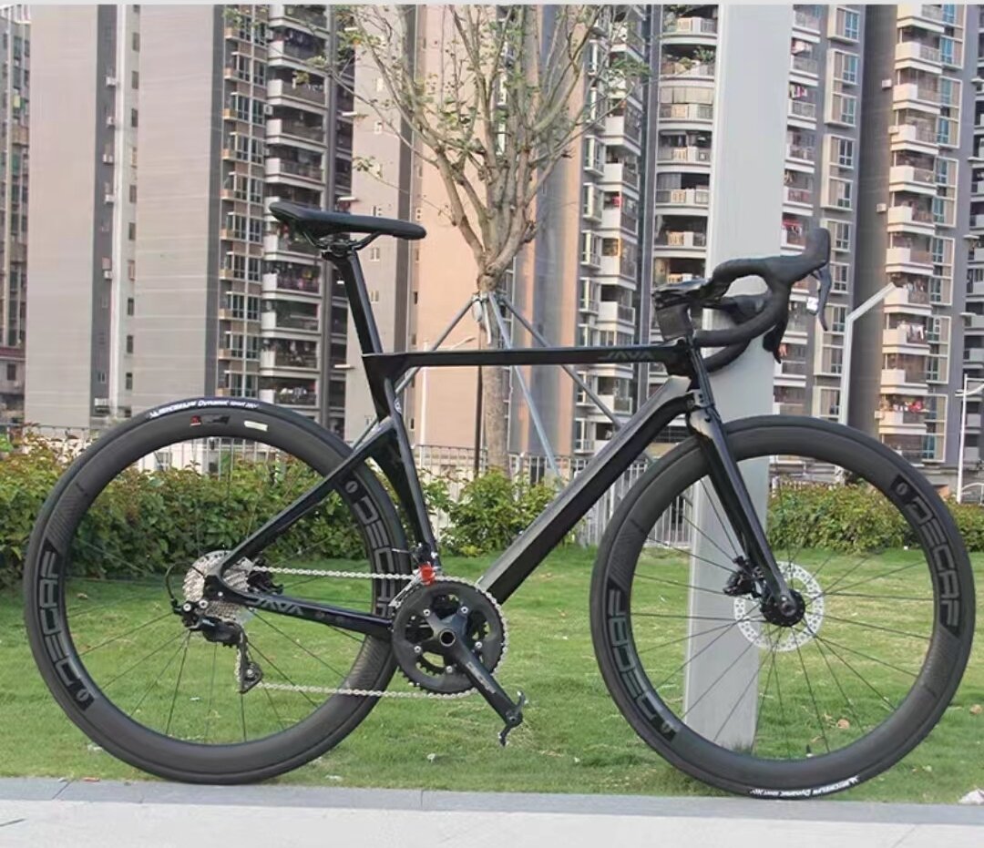 Java Road Bike Ultralight Vesuvio Carbon Fiber Hydraulic Disc Brake 24 Variable Speed Bent