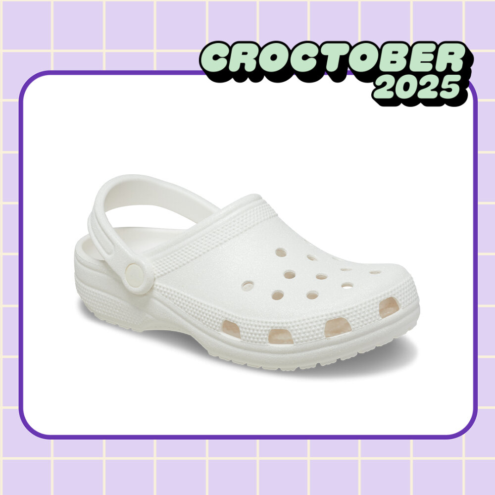 Crocs Kids Classic Clog in White Unisex Kids Footwear Croslite