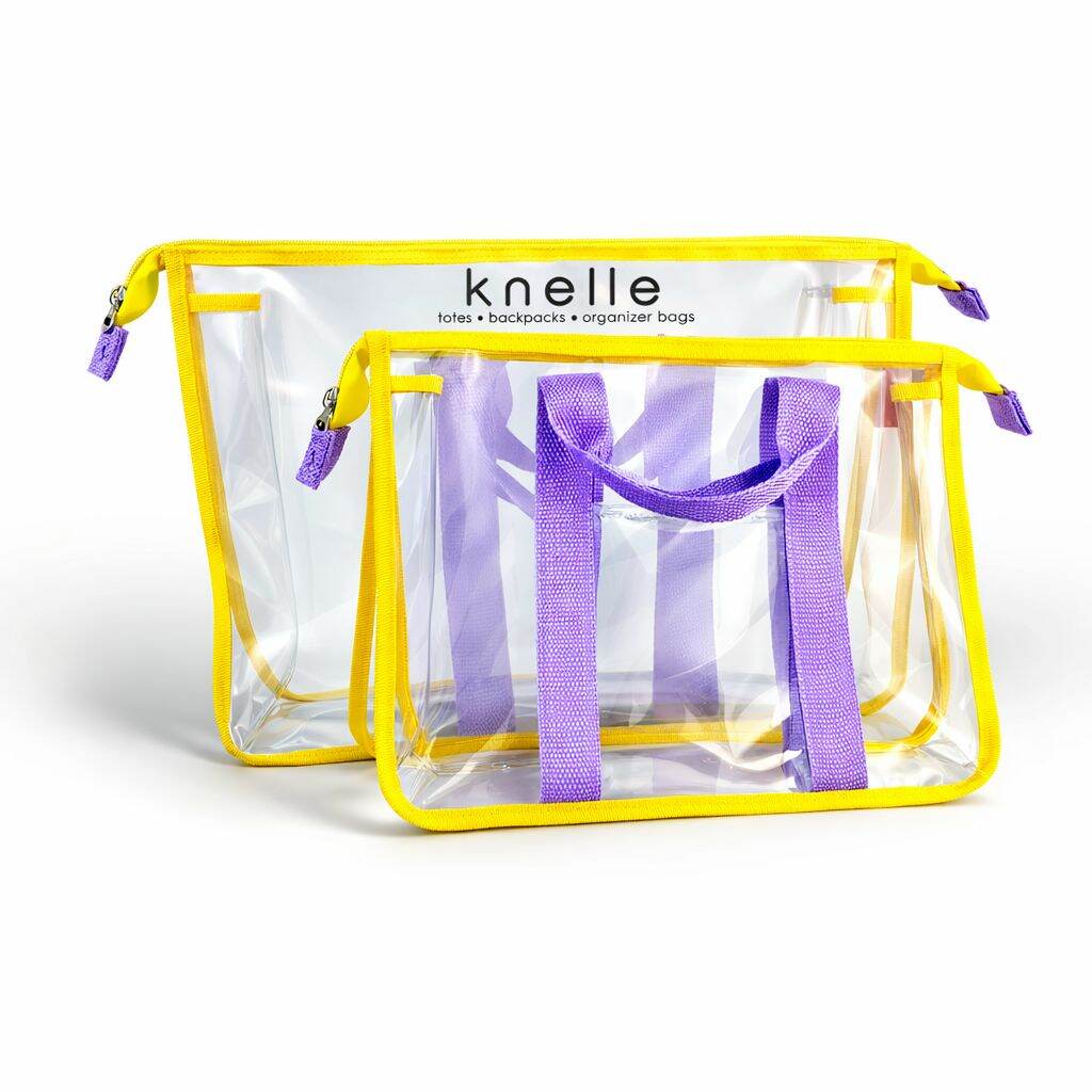 KNELLE CLEAR MODULE BAG - LARGE CAPACITY DOCUMENT BAG FOR SCHOOL BOOKS / OFFICE DOCUMENTS - COMPACT ORGANIZER DESIGN - MULTI-COLORED - MODULE ENVELOPE - FILE HOLDER