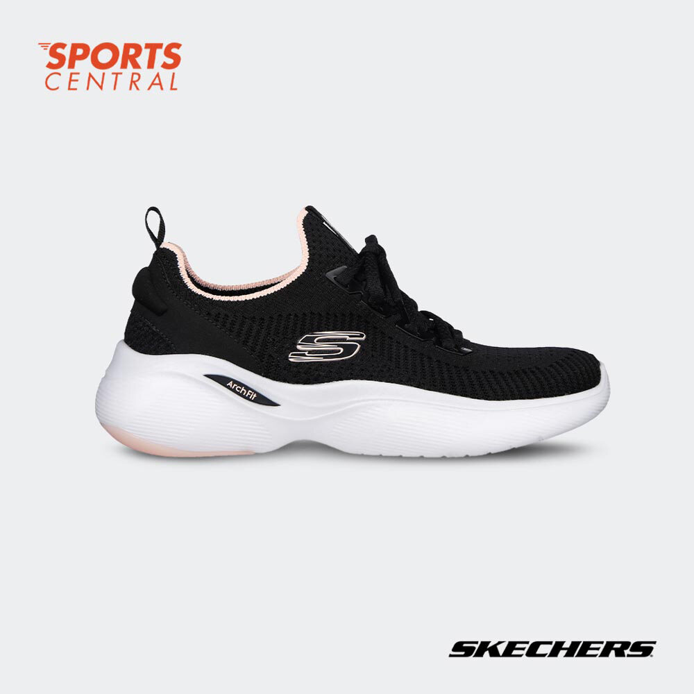Discount on Sports Central  shoes - SKU: Skechers Women Arch Fit Infinity 149986BKPK (Black Knit/Pink Trim)
