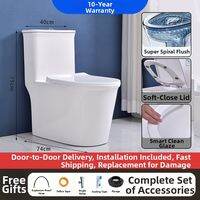 JILAIYAO | Compact Siphonic Whirl Water-Saving Odor-Resistant Toilet